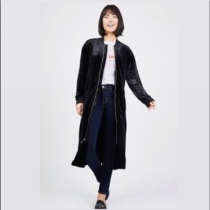 Juicy Couture Longline Velvet Bomber jacket coat